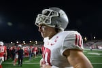 Washington State's quarterback John Mateer walks off the field after losing to New Mexico during an NCAA college football game Saturday, Nov. 16, 2024 in Albuquerque, N.M. (AP Photo/Roberto E. Rosales)