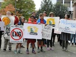 Many of the supporters of two Portland City Council resolutions opposing fossil fuel projects were students from nearby schools.