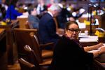 State Sen. Betsy Johnson, D-Scappoose, in the Oregon Senate on Monday, Jan. 14, 2019, in Salem, Ore.