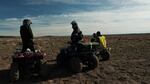 The recovery crew for Near Space Corporation travel into the Central Oregon backcountry to the landing spot of the parachute.