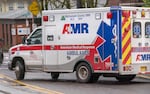 FILE: An American Medical Response ambulance in Portland, Jan. 11, 2024. In November 2023, Multnomah County fined ambulance service provider more than $500,000 for delayed response times to 911 calls.