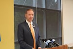 FILE - Oregon Secretary of State Tobias Read speaks at a press conference at Portland Community College on July 20, 2026.