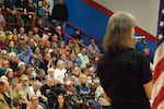 More than 1,000 people attended U.S. Rep. Maxine Dexter's town hall.