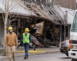 Fire damage at the Weil Arcade in downtown Hillsboro, Feb. 2, 2022, one of eight businesses destroyed by a four-alarm fire on Jan. 2, 2022.