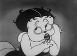 The original version of Betty Boop, as seen in a black-and-white “Dizzy Dishes” cartoon from 1930.