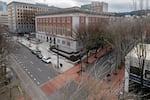 In this February 2024 photo, provided by Multnomah County Library, the central branch in downtown Portland is pictured.