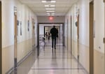 A hallway in the Bridges Program at the Oregon State Hospital in Salem, in this March 8, 2023 file photo. Patients in this area have pleaded guilty except for insanity to a crime.