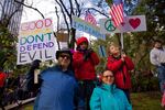 Jason, Lilu, Michele and Gryphon Ray at the March For Impeachment at Terry Schrunk Plaza in downtown Portland.