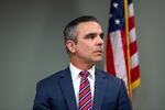 FILE - Councilor Anthony Broadman attends a city council meeting in Bend, Ore., on July 17, 2024.