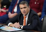 Todd Blanche appears at his confirmation hearing for attorney general in front of the Senate Judiciary Committee on Capitol Hill on July 15, 2026 in Washington, D.C.
