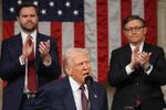 President Trump addresses a joint session of Congress at the Capitol in Washington on March 4.