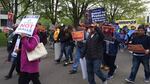 May Day marchers near the Capitol in Salem, Oregon, May 1, 2017.