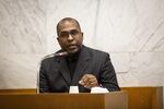 Portland Police officer Edward Johnson testifies during day five, February 3, 2020, of testimony in the trial of Jeremy Christian for the stabbings of three people on a MAX train in May 2017.