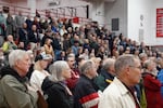 A large audience attended a town hall for U.S. Sen. Jeff Merkley and Rep. Suzanne Bonamici at Neah-Kah-Nie High School in Rockaway Beach.