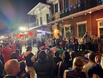 Crowds return to a reopened Bourbon Street on Jan. 2, 2025, the day after the deadly truck attack in New Orleans.