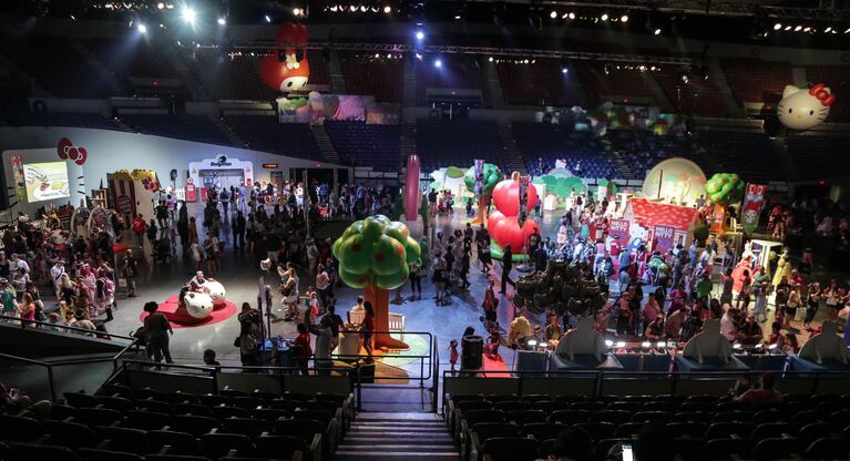 Hello Kitty's Supercute Friendship Festival was held on July 31 to Aug. 2 at the Rose Quarter Veterans Memorial Coliseum in Portland.