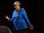 Former German Chancellor Angela Merkel arrives for an onstage conversation in Berlin in 2022, the year after she retired from politics.