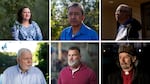 Clockwise from upper left: Holly Sox, Catarino Escobar, Frank Thompson, Bill Breeden, Craig Baxley and Ron McAndrew have all been affected by work related to executions.