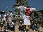 Judicial workers, judges and magistrates go on strike and demonstrate in Tijuana, Baja California State, Mexico, on Aug. 25.