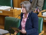 FILE: Rep. Lisa Reynolds, D-Beaverton, speaks on the floor of the House at the Oregon State Capitol in Salem, March 20, 2023.