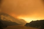Smoke from the Eagle Creek Fire hovers over the Columbia River Gorge, Sept. 4, 2017.