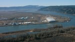 PGE's natural gas fired electricity plant on the Columbia River near Clatskanie, Oregon.