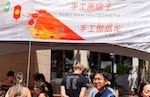 The crafts station at the Oregon Chinese Coalition’s Chinese Festival in Pioneer Courthouse Square in Portland, Ore., on Aug. 1, 2026.
