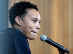 During a press conference in Phoenix, Arizona on Thursday, Brittney Griner told reporters she wasn't planning to play overseas again unless she was invited to the Olympics.