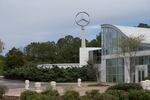 The Mercedes-Benz visitor center sits adjacent to the plant where more than 5,000 workers can cast ballots on whether to join the UAW starting May 13.