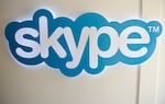 Skype logo at headquarters