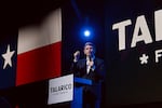 Texas Democratic Senate candidate James Talarico speaks at a campaign rally on March 2 in Houston, Texas.