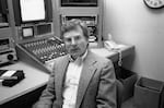 Jeff Douglas in an OPB edit room in 1993.