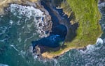 An undated aerial image of Cape Foulweather on the Oregon Coast provided by the Confederated Tribes of Siletz Indians.