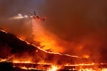 Thursday, Jan. 9: Water is dropped by helicopter on the Kenneth Fire in the West Hills section of Los Angeles.