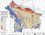 A map of Portland's urban heat islands, the parts of the city that see hotter temperatures in heat waves.