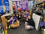 The South Eugene Robotics Team pit crew.