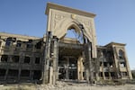 The Republican Palace, damaged by RSF forces and recaptured by the Sudanese army in March.