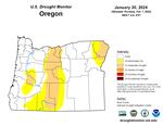 The U.S. Drought Monitor shows 32% of the state is abnormally dry and 16% is in moderate drought conditions.