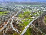 This photo provided by the Missouri State Highway Patrol and taken with a drone shows  the damage from a tornado that hit southeast Missouri early Wednesday.