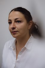 Eva Bitran, ACLU immigrant rights attorney. June 19, 2025. Zaydee Sanchez for NPR