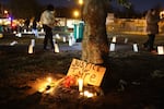 A candlelight vigil for Tyre Nichols in Memphis is held in January.