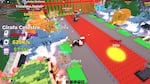 This image is a screenshot from the Steal a Brainrot game on Roblox. It shows colorful animations of animal-like characters, such as ones resembling an elephant or a shark.