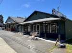 MINT's buildings in Grants Pass. Parker's Place Village is now located to the right. Shown in May 2024.