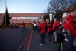 Staff and parents from Pioneer Special School protest outside the Portland Public Schools administration building, Dec. 5, 2017.