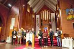 Interfaith leaders gather at Augustana Lutheran Church in Northeast Portland to generate support to fully enact Measure 114 gun laws.