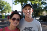 Mike and May Schnackenberg are husband and wife. Mike competed in decathlon at the University of Oregon.