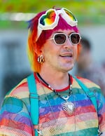 Lunyx Brightly traveled from Idaho to attend the Portland Pride parade.
