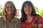 Vickie Read (left) coordinates Academic Momentum - the part of Eastern Promise for younger students. Read and Jennifer Pambrun, with the Intermountain Education Service District, are visiting Blue Mountain Community College.