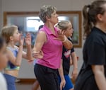 Pendleton City Council candidate Debbie Kishpaugh leads a dance rehearsal on May 5, 2026, at her Jr. Jam Dance Studio.