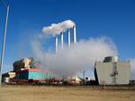 The PPL coal-fired power plant in Colstrip, Montana, in 2008. It's one of five coal-burning power plants in Montana. 